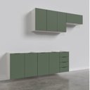 Ver imagem 6 de Cozinha Modulada 4 Peças sem Tampo 2 Aéreos e 2 Balcões 2 Portas Ipanema CabeCasa MadeiraOriginals