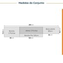 Ver imagem 3 de Cozinha Modulada 4 Peças sem Tampo 2 Aéreos e 2 Balcões 2 Portas Ipanema CabeCasa MadeiraOriginals