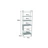 Modulo Closet Industrial com Gaveta Ferro Dourado Branco - 3