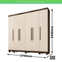 Ver imagem 4 de Guarda-Roupa Casal Atlanta 6 Portas 6 Gavetas