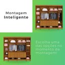 Ver imagem 5 de Guarda-Roupa Casal Atlanta 6 Portas 6 Gavetas Marrom/Cinamomo