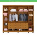 Ver imagem 2 de Guarda-Roupa Casal Atlanta 6 Portas 6 Gavetas Marrom/Cinamomo
