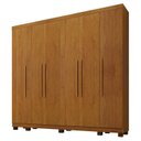 Ver imagem 3 de Guarda-Roupa Casal Atlanta 6 Portas 6 Gavetas Marrom/Cinamomo