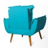 Poltrona Decorativa Opala Suede Azul Tiffany Rocha Móveis - 2