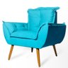 Poltrona Decorativa Opala Suede Azul Tiffany Rocha Móveis - 1