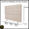 Cabeceira Estofada Cama Box Casal 140cm Julia Suede Bege - 4