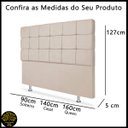 Ver imagem 4 de Cabeceira Estofada Cama Box Casal 140cm Julia Suede Bege