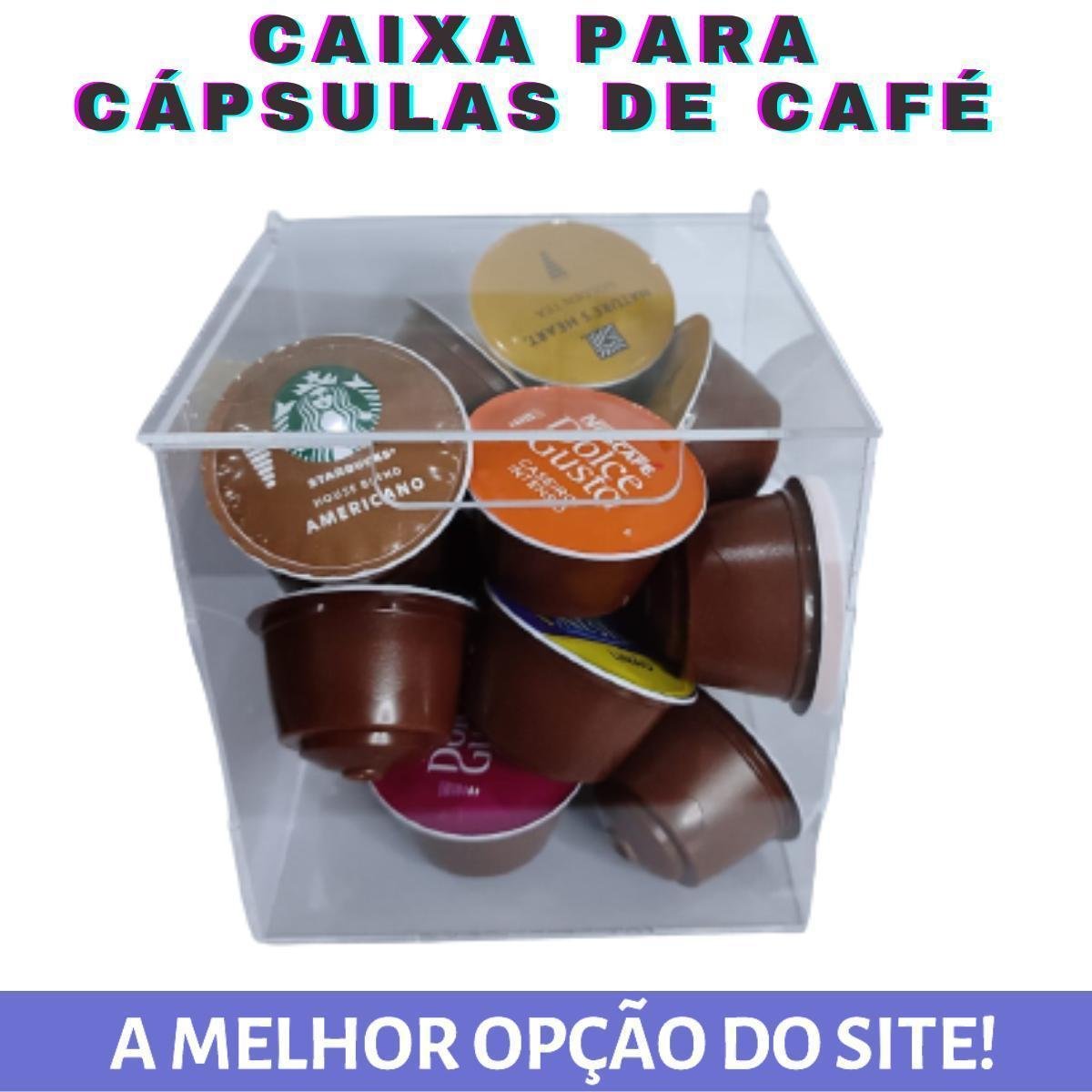 Caixa para Cápsulas de Café Acrílico Transparente