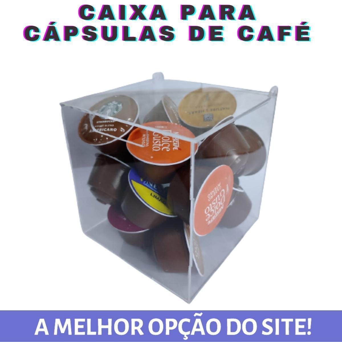 Caixa para Cápsulas de Café Acrílico Transparente - 6