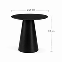 Ver imagem 2 de Mesa de Apoio em Lâmina Natural de Tauari Design Contemporâneo Desirée Oona Design Preto