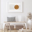 Ver imagem 2 de Quadro Horizontal Minimalista Ocre - 60x48cm:madeira Branca