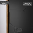 Ver imagem 4 de Roupeiro Seul 2 Portas Deslizantes Espelhado 100% Mdf - Freijó/nero