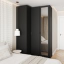 Ver imagem 1 de Guarda Roupa Modulado de Canto 2 Peças 3 Portas com 1 Porta Reflecta Hera CabeCasa MadeiraOriginals
