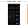 Guarda Roupa Modulado de Canto 3 Peças 6 Portas com 3 Portas Reflecta Hera CabeCasa MadeiraOriginals - 12