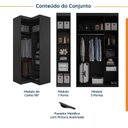 Ver imagem 3 de Guarda Roupa Modulado de Canto 3 Peças 6 Portas com 3 Portas Reflecta Hera CabeCasa MadeiraOriginals