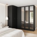 Ver imagem 2 de Guarda Roupa Modulado de Canto 3 Peças 6 Portas com 3 Portas Reflecta Hera CabeCasa MadeiraOriginals