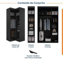 Ver imagem 3 de Guarda Roupa Modulado de Canto 3 Peças 6 Portas com 3 Portas Reflecta Hera CabeCasa MadeiraOriginals