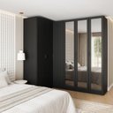 Ver imagem 1 de Guarda Roupa Modulado de Canto 3 Peças 6 Portas com 3 Portas Reflecta Hera CabeCasa MadeiraOriginals