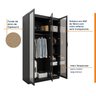 Guarda Roupa Modulado de Canto 3 Peças 6 Portas com 3 Portas Reflecta Hera CabeCasa MadeiraOriginals - 15