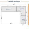 Guarda Roupa Modulado de Canto 3 Peças 4 Portas e Escrivaninha Hera CabeCasa MadeiraMadeira - 4