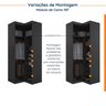 Guarda Roupa Modulado de Canto 3 Peças 4 Portas e Escrivaninha Hera CabeCasa MadeiraMadeira - 10