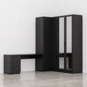 Ver imagem 6 de Guarda Roupa Modulado de Canto 3 Peças 4 Portas e Escrivaninha Hera CabeCasa MadeiraOriginals