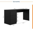 Ver imagem 7 de Guarda Roupa Modulado de Canto 3 Peças 4 Portas e Escrivaninha Hera CabeCasa MadeiraOriginals