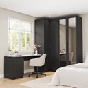 Ver imagem 2 de Guarda Roupa Modulado de Canto 3 Peças 4 Portas e Escrivaninha Hera CabeCasa MadeiraOriginals