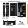 Guarda Roupa Modulado de Canto 5 Peças 12 Portas 3 Portas Reflecta Hera CabeCasa MadeiraOriginals - 3