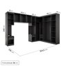 Guarda Roupa Modulado de Canto 5 Peças 12 Portas 3 Portas Reflecta Hera CabeCasa MadeiraOriginals - 5
