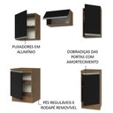 Ver imagem 5 de Armário de Cozinha Compacta 160cm Rustic/Preto Glamy Madesa 07