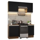 Ver imagem 3 de Armário de Cozinha Compacta 160cm Rustic/Preto Glamy Madesa 07