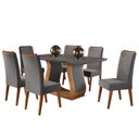Ver imagem 2 de Mesa de Jantar Retangular Wanda com 6 Cadeiras Madeira Maciça Vegas 