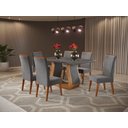 Ver imagem 1 de Mesa de Jantar Retangular Wanda com 6 Cadeiras Madeira Maciça Vegas 