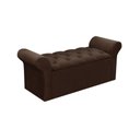 Ver imagem 1 de Recamier de Quarto Miami Suede Marrom Chocolate Simbal