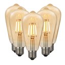 Ver imagem 1 de Kit 5 Lâmpada Filamento de Led Poptem St64 4w Bivolt 14cm Decorativa Transparente