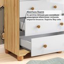 Ver mais imagens de Cômoda Infantil 4 Gavetas 100% MDF Mimo Espresso Móveis Branco/Brilho/Amêndoa