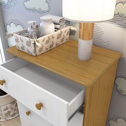 Cômoda Infantil 4 Gavetas 100% MDF Mimo Espresso Móveis - 9