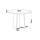 Ver imagem 4 de Mesa de Jantar Redonda Vitara com 6 Cadeiras Madeira Maciça Vegas Yescasa Bege/Mel/Marfim/Off White