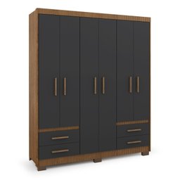 Guarda-roupa Casal 6 Portas 4 Gavetas Primacy - 3 Guarda-roupa Casal 6 Portas 4 Gavetas Primacy - 3