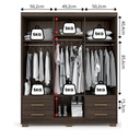 Ver imagem 5 de Guarda-Roupa Casal 6 Portas 4 Gavetas Primacy