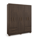 Ver imagem 2 de Guarda-Roupa Casal 6 Portas 4 Gavetas Primacy