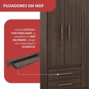 Ver mais imagens de Guarda-Roupa Casal 6 Portas 4 Gavetas Primacy Marrom/Capuccino Wood