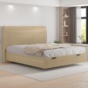 Ver imagem 2 de Cama Queen Baú Flutuante com Cabeceira 160cm Spazio S04 Couríssimo Bege - Lyam Decor