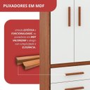 Ver imagem 6 de Guarda-Roupa Casal 6 Portas 4 Gavetas Primacy Branco/Freijó Wood/Off-White