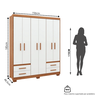 Guarda-Roupa Casal 6 Portas 4 Gavetas Primacy - 3