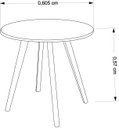 Ver imagem 4 de Conj Borboleta Mesa 4 Cadeira Infantil Pés Pinus MDF:Branco