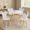 Ver imagem 1 de Conj Borboleta Mesa 4 Cadeira Infantil Pés Pinus MDF:Branco
