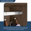 Ver imagem 5 de Guarda Roupa Casal 4 Portas 2 Gavetas Primacy Marrom/Capuccino Wood