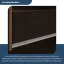 Ver imagem 6 de Guarda Roupa Casal 4 Portas 2 Gavetas Primacy Marrom/Capuccino Wood